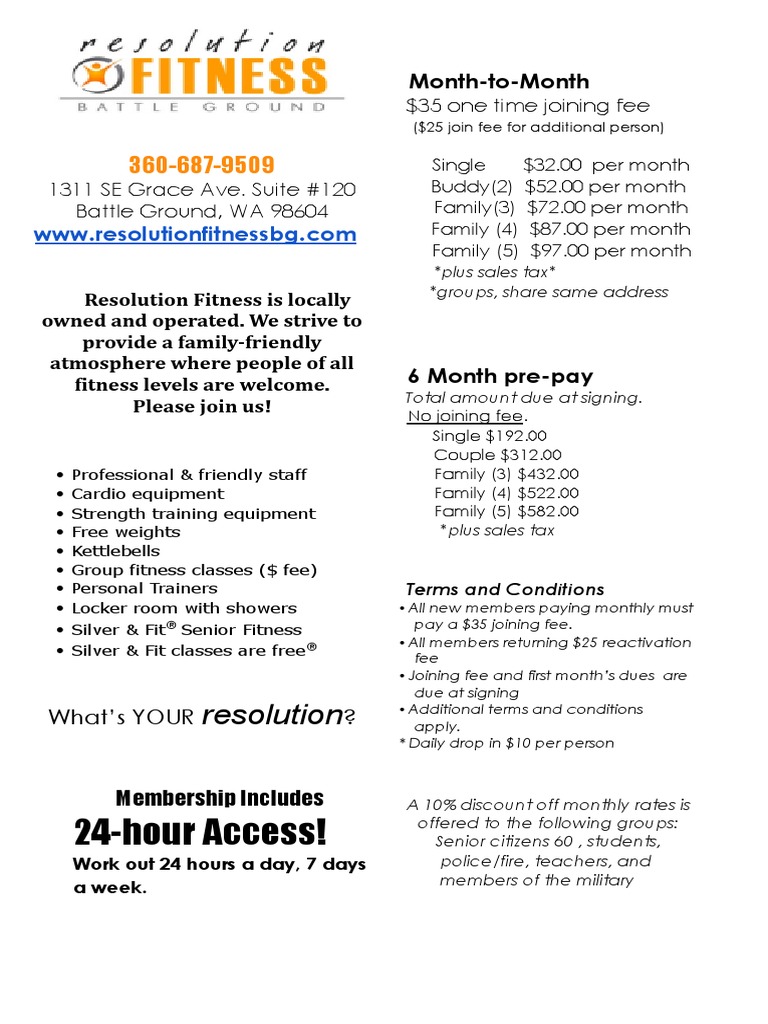 Affordable Fitness Memberships in WA | PDF