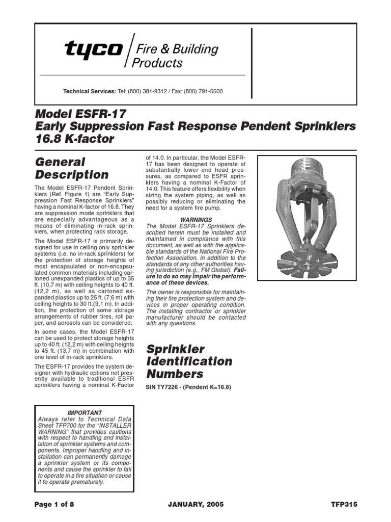 Esfr (Warehouse) | PDF | Fire Sprinkler System | Fire Protection