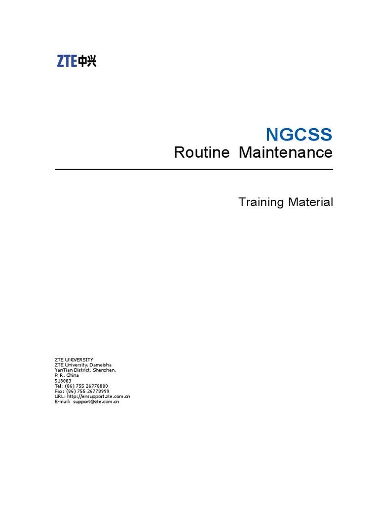 しおん NGCSS SM09 E1 0 NGCSS Routine Maintenance | PDF | Databases
