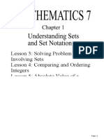 Module 1 - Math 7 - Understanding Sets & Notation
