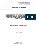 Términos de Referencia para Contratar Capacitación