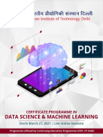 Data Science & Machine Learning: Certificate Programme in