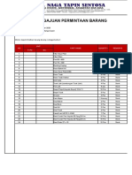 Pengajuan Permintaan Barang: NO Unit Part Name Quantity Remarks Type NO