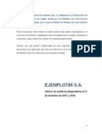 Mod. Informe de Auditoria Por No Determinar La Estimacion de Cuentas Por Cobrar en Litigio