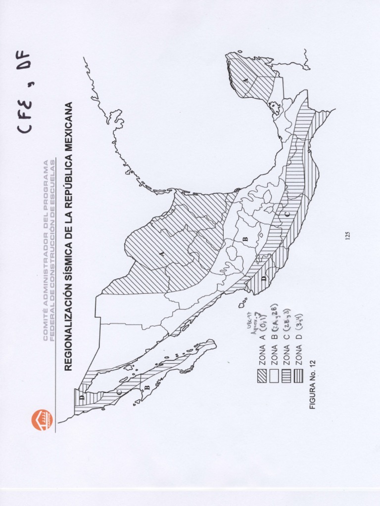 Mapa de Zonas Sísmicas de México | PDF