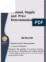 Demand, Supply and Price Determination