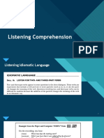 Click To Edit Master Title Style: Listening Comprehension