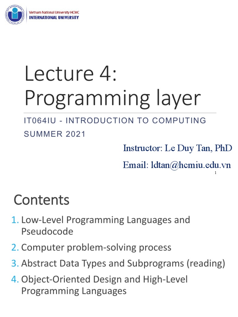 04 - Programming Layer | PDF | Assembly Language | Computer Programming