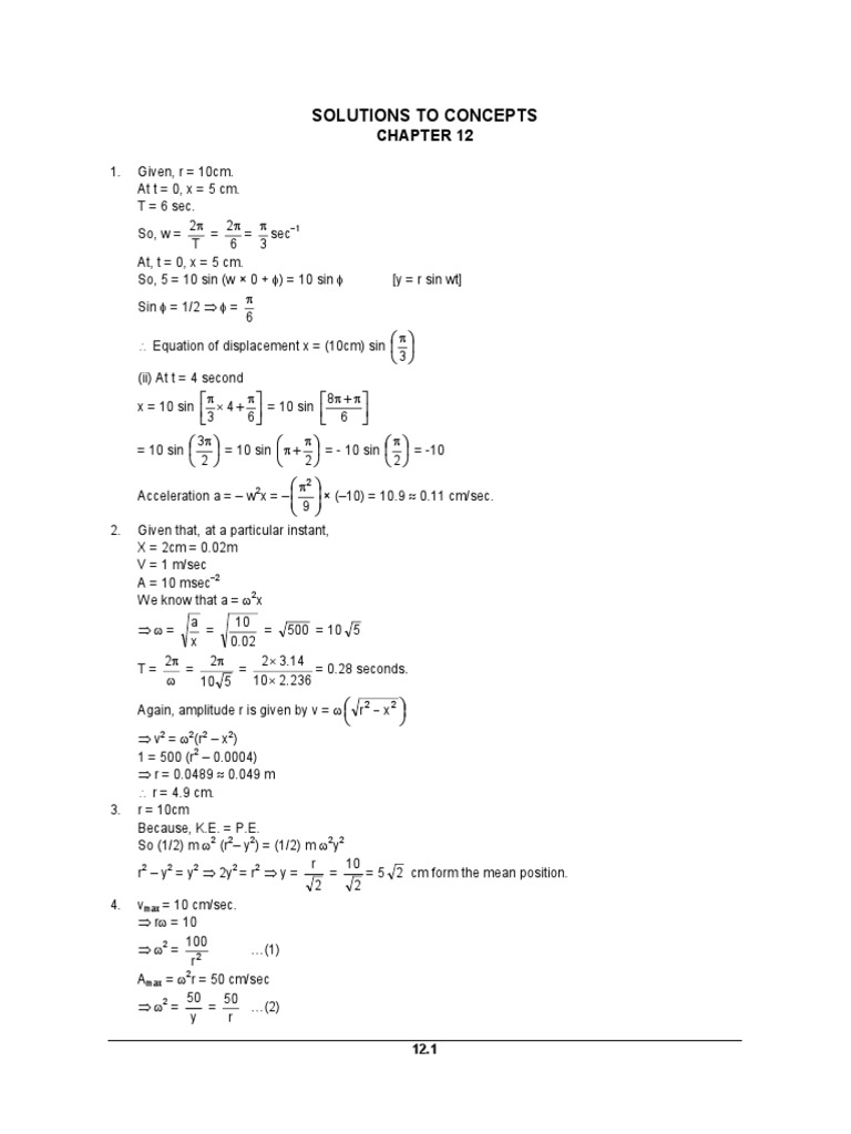 Solutions for Chapter 12 Physics Problems | PDF | Momentum | Force
