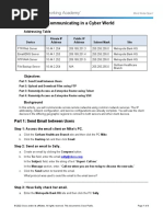 1.5.3.6 Packet Tracer - Communicating in A Cyber World
