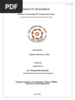 Design of Truss-Bridge: Bachelor of Technology, 4th Semester Mini Project