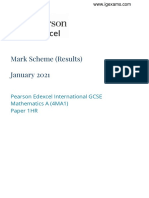 Mark Scheme (Results) January 2021: Pearson Edexcel International GCSE Mathematics A (4MA1) Paper 1HR