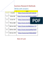 Subject: Business Research Methods: Mcqs With Answers