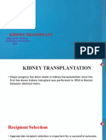 Kidney Transplant: Mrs - Linta Thomas Assistant Professor Kihs