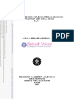 Analisis Faktor Kesehatan, Keselamatan, Keamanan Dan Lingkungan Di PT Misaja Mitra Pati Auralia Rizqa Pranindhana