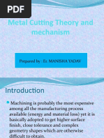 Metal Cutting Theory and Mechanism