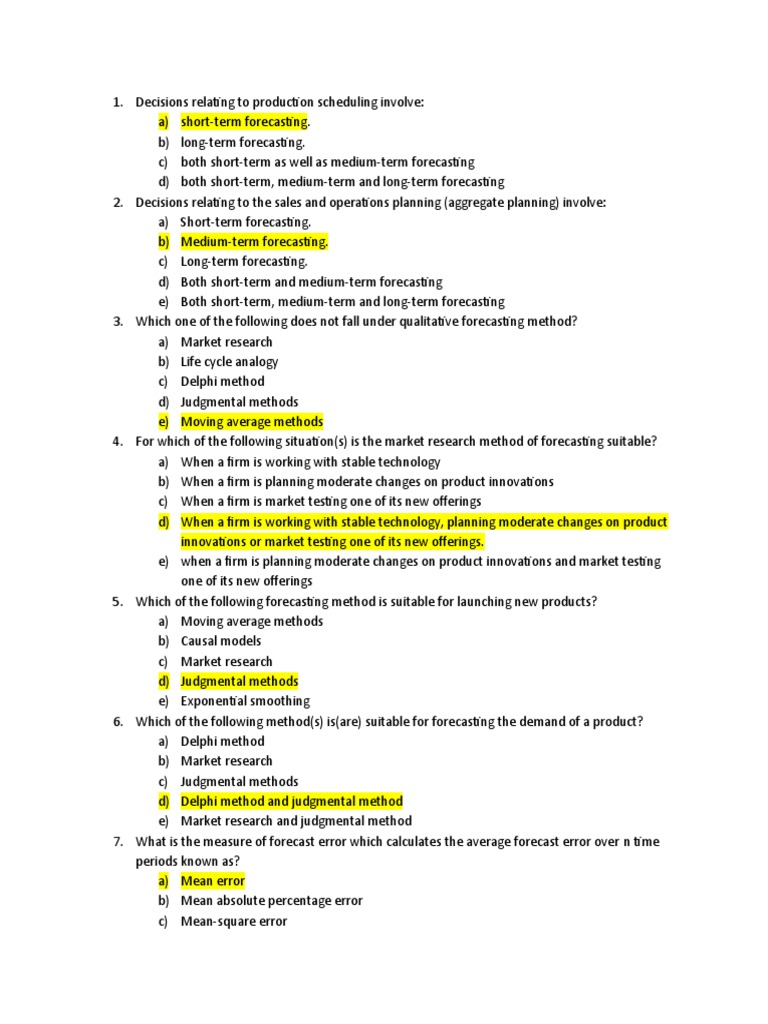 Sop Mod-I | PDF | Forecasting | Production And Manufacturing