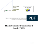 République Centrafricaine - Programme D'appui À La Reconstruction Des Communautés de Base Phase 1 - PGES - 05 2015