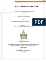 Auto Irrigation Using Arduino: Bachelor of Engineering