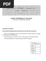 MUET+Sample Question+Listening