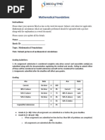 Problem Statement - Mathematical Foundations