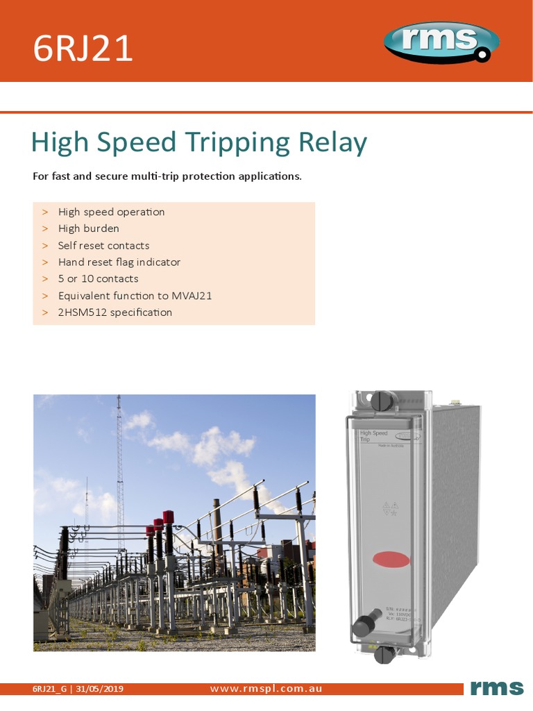 High Speed Tripping Relay For Fast and Secure MultiTrip Protection