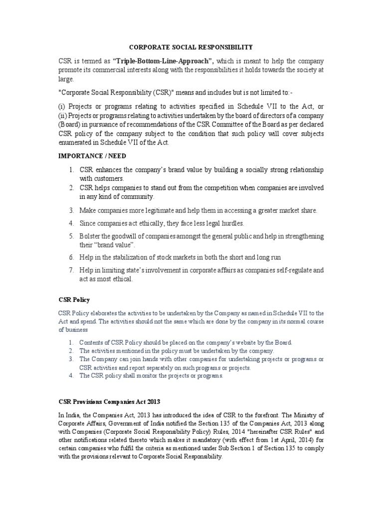 Understanding Corporate Social Responsibility | PDF | Corporate Social ...