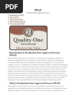 Introduction To Production Part Approval Process (PPAP)