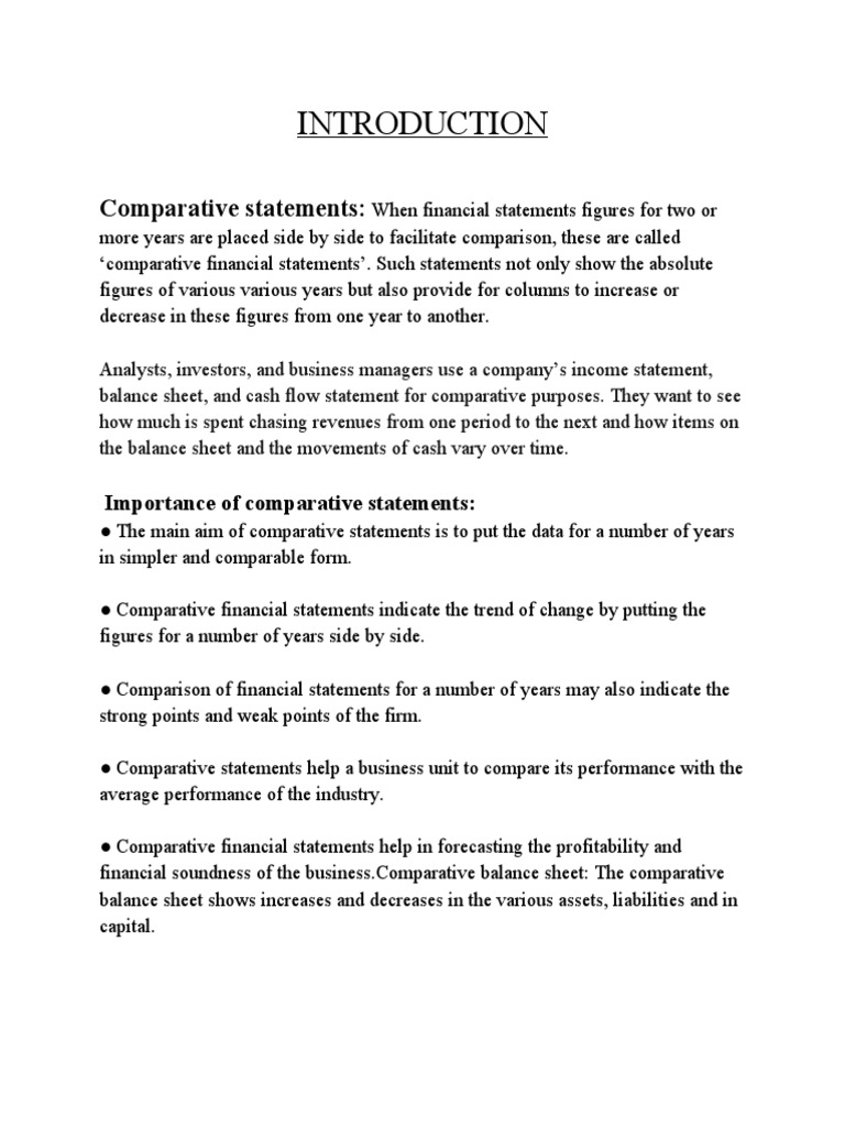 Analysis of Financial Performance Through Comparative and Common Size ...