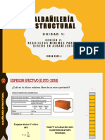 Albañilería Estructural: Sesión 2: Requisitos Mínimos para El Diseño en Albañilería