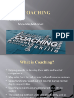 Coaching: Presented By: Musaddaq Mahmood