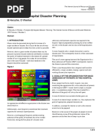 Principles of Hospital Disaster Planning