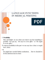 Language Functions in Medical Writing