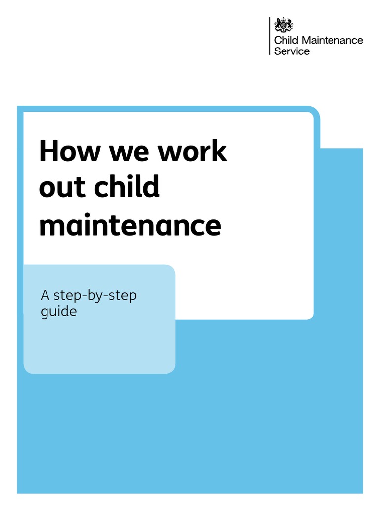 How We Work Out Child Maintenance A StepByStep Guide PDF Child