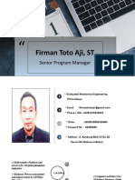 Firman Toto Aji, ST: Senior Program Manager