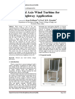 Vertical Axis Wind Turbine For Highway Application: Saurabh Arun Kulkarni & Prof. M.R. Birajdar