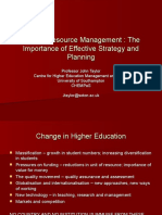 Human Resource Management: The Importance of Effective Strategy and Planning