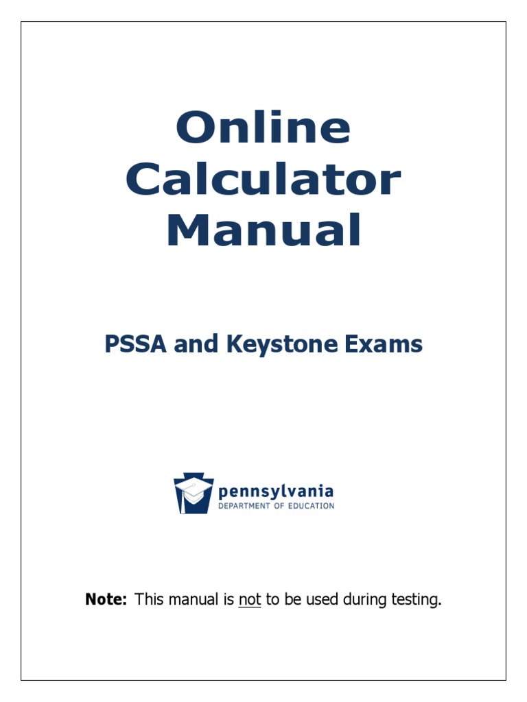 Online Calculator Manual PDF Trigonometric Functions Logarithm