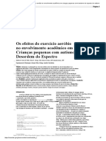 Fffos Efeitos Do Exercício Aeróbio No Envolvimento Acadêmico em Crianças Pequenas Com Transtorno Do Espectro Do Autismo