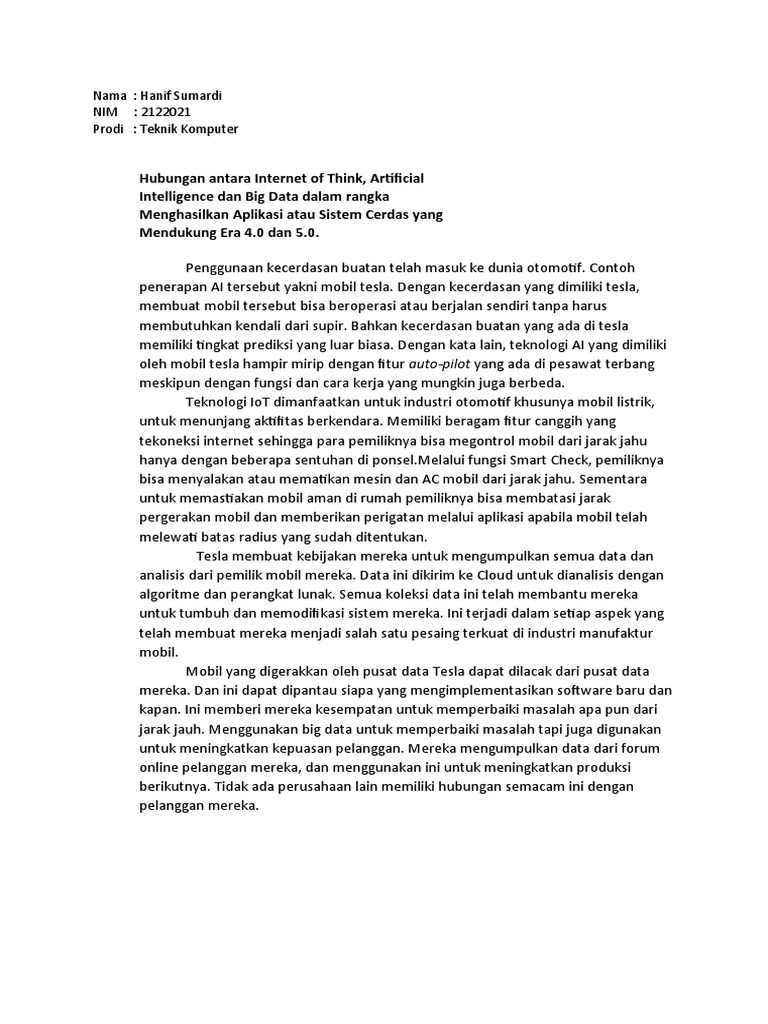 Hubungan Iot Ai Dan Big Data Pdf