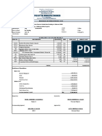 Lenght: Width: Thickness: Classification:: Program of Work/ Budget Cost