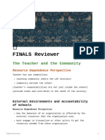 FINALS Reviewer: The Teacher and The Community