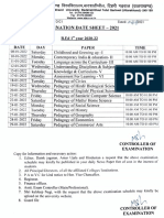 Examination Date Sheet-2021: B.Ed 1 Year 2020-22