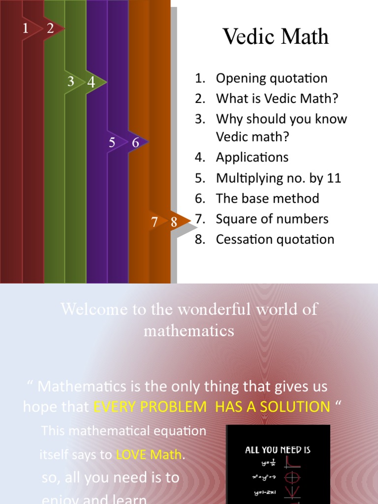 Vedic Mathematics: Quick Calculation Techniques | PDF | Mathematics | Vedas