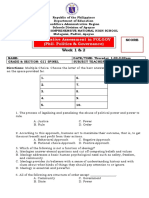 Summative Assessment in POLGOV (Phil. Politics & Governance)