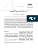 The Economic Linkages Between Rural Poverty and Land Degradation: Some Evidence From Africa