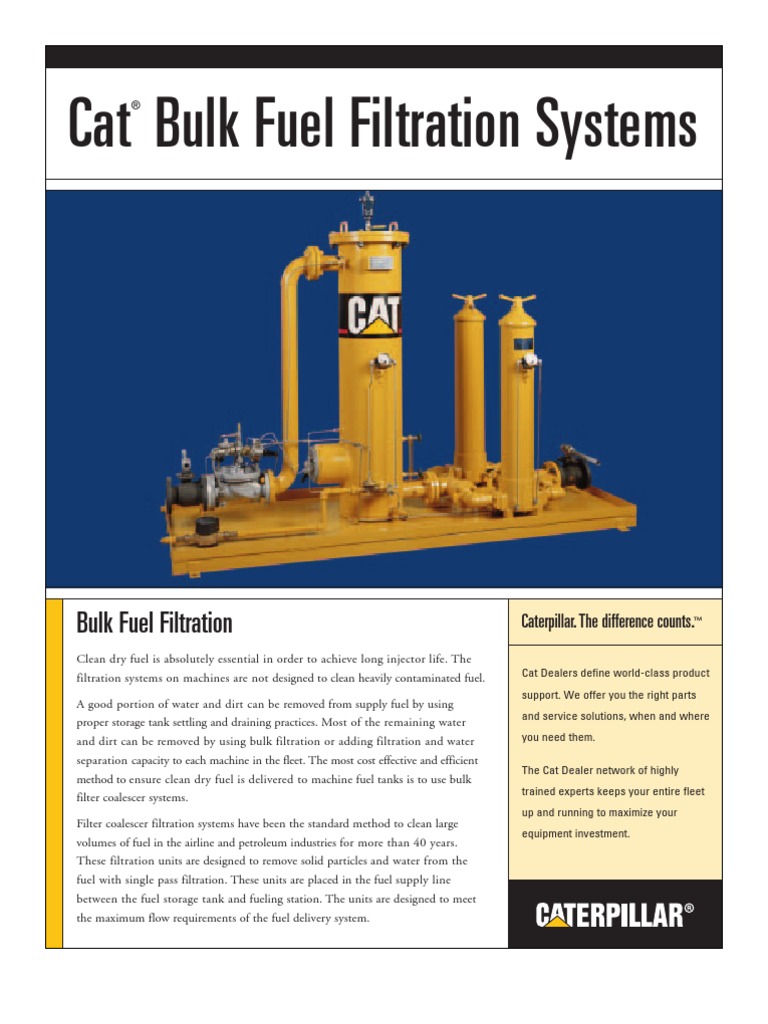 Cat® Bulk Fuel Filtration Systems Filtration Valve