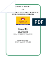 Guided By:: Project Report ON Behavioural Analysis of Mutual Fund Investors in India