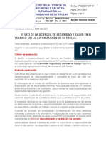 PUBLICACION No. 31 EL USO DE LA LICENCIA DE SST SIN LA AUTORIZACIÓN DEL TITULAR
