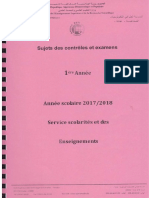 Sujets Des Controle Et Examens 1 Ère Année 2017-2018